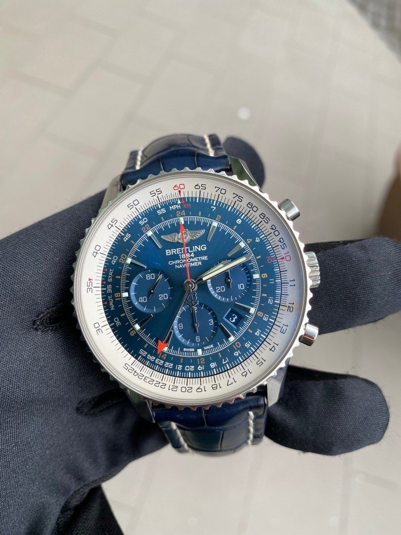 Breitling navitimer aurora blue best sale