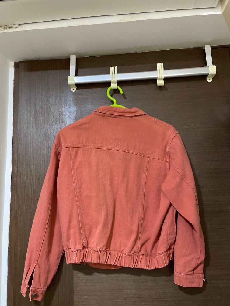 Red denim clearance jacket h&m