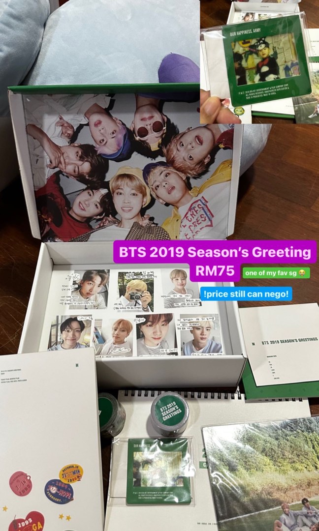 ❌❌BTS 2019 SEASON'S GREETING, Hobbies  Toys, Collectibles  Memorabilia,  Fan Merchandise on Carousell