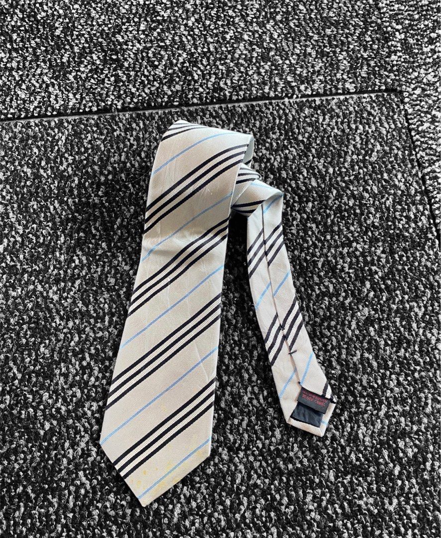 Black and white burberry tie clearance