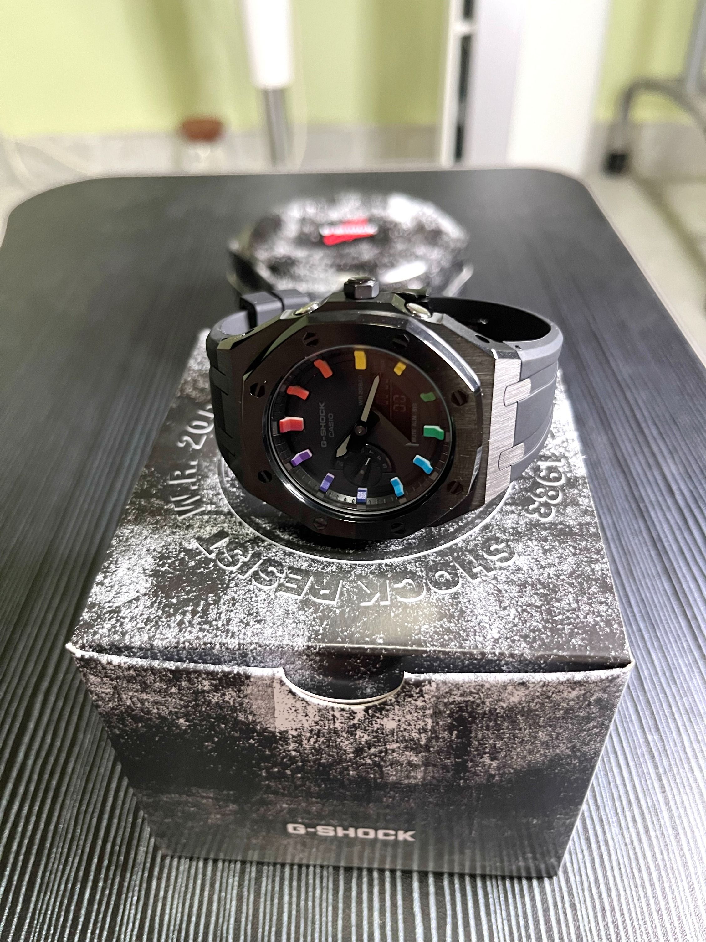 Casio G SHOCK Custom Royal Oak Casio Oak GA 2100 1A Black dial