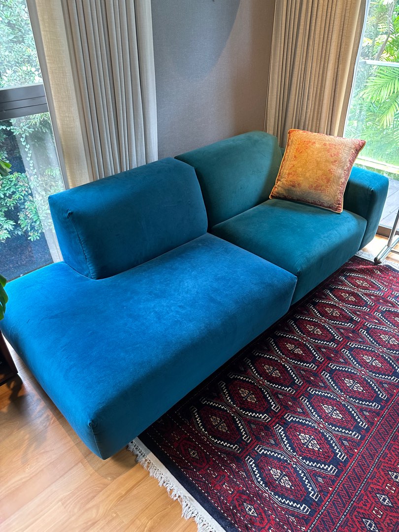 Castlery Sofa Teal, Furniture & Home Living, Furniture, Sofas on Carousell