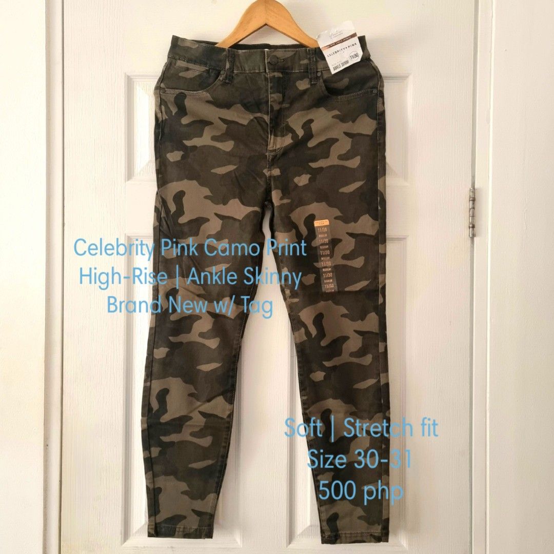 Celebrity Pink Camo Print Pants