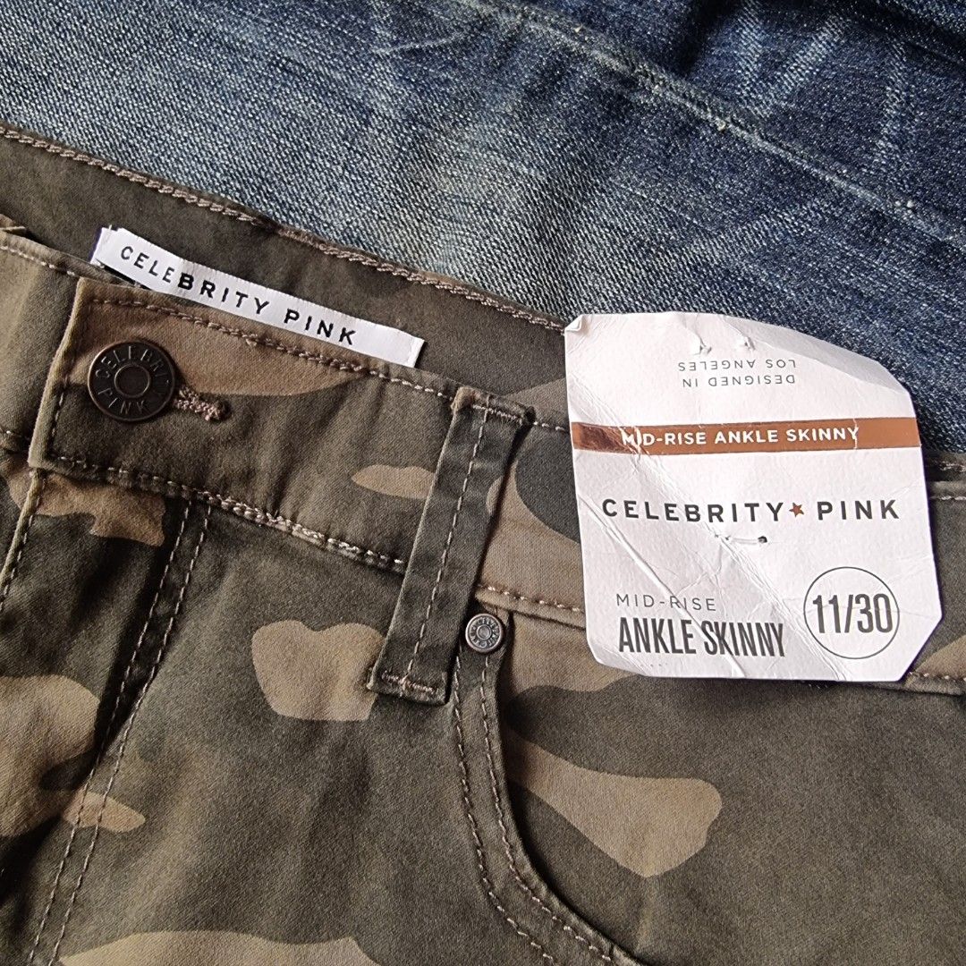 Celebrity pink camo jeans top