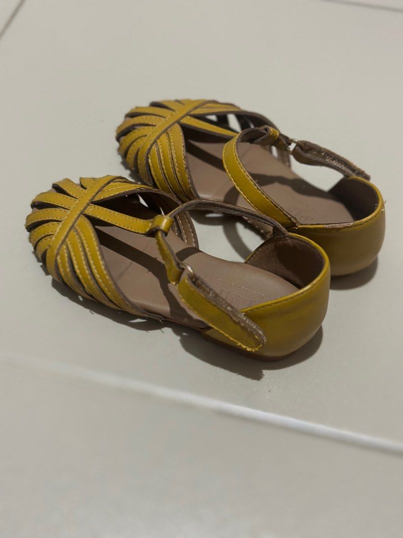 Girls yellow shop sandals