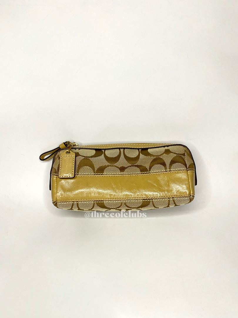 Coach Pouch in Signature Canvas, Luxury, Bags & Wallets on Carousell
