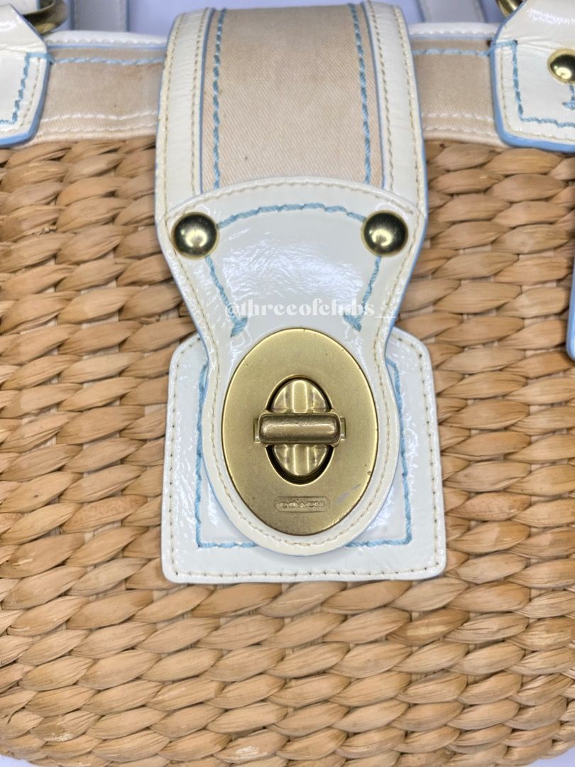 Coach basket weave purse deals