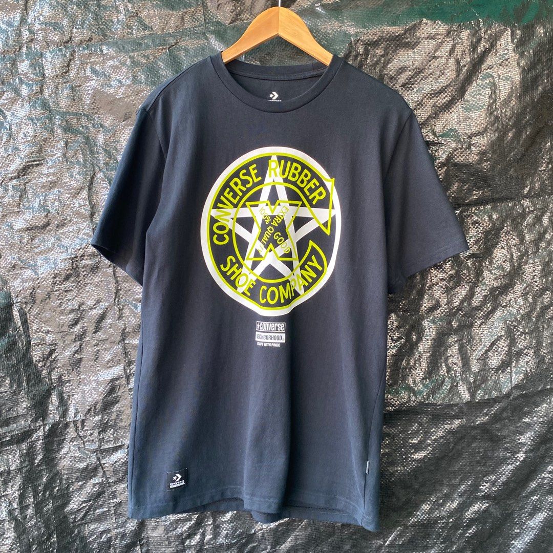 Converse x Neighborhood T shirt Fesyen Pria Pakaian Atasan di