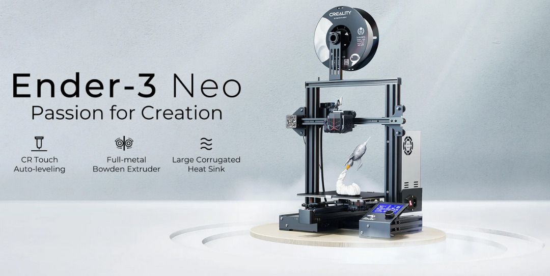 Creality Ender-3 V2 Neo 3D Printer 32-bit Silent Mainboard CR-Touch Auto  Level