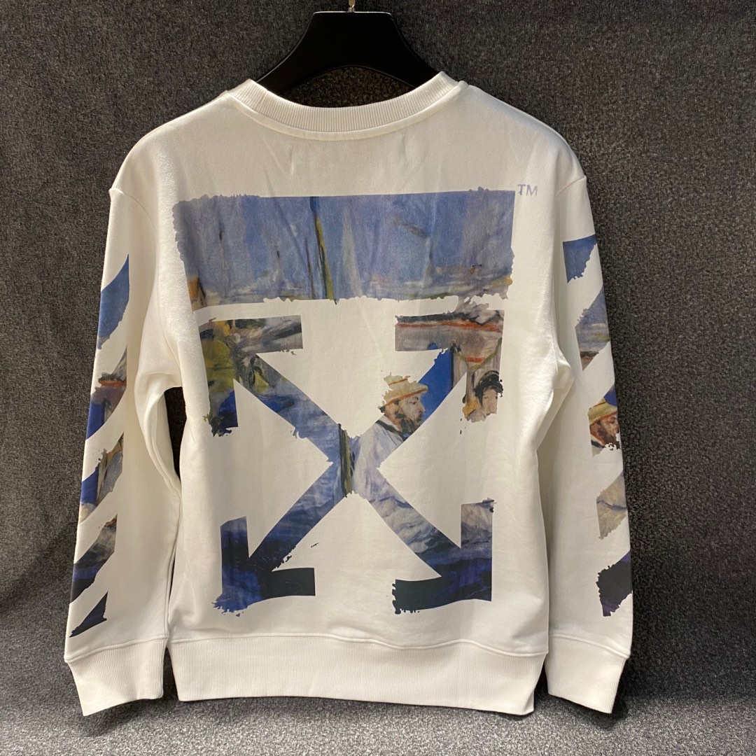 Off white discount oil painting crewneck