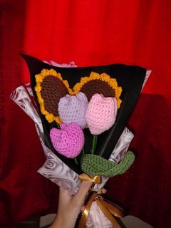 crochet flower bouquet