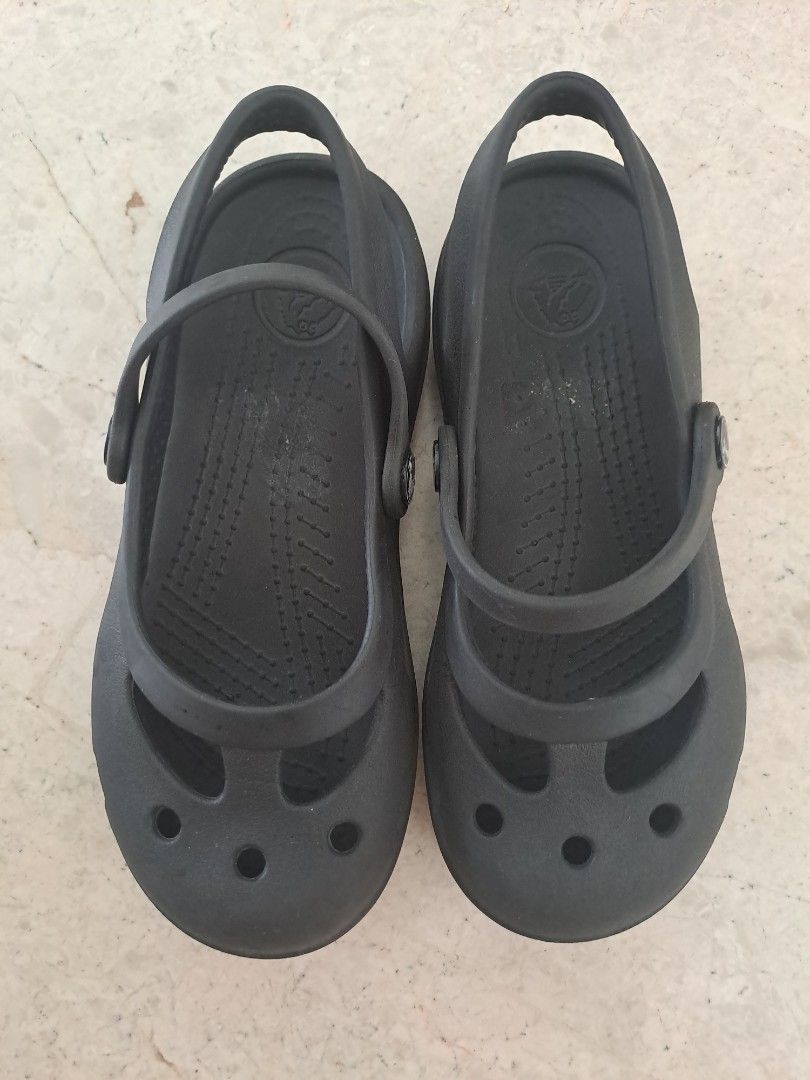 Crocs Black Sandals Girls Size 11 Babies Kids Babies Kids