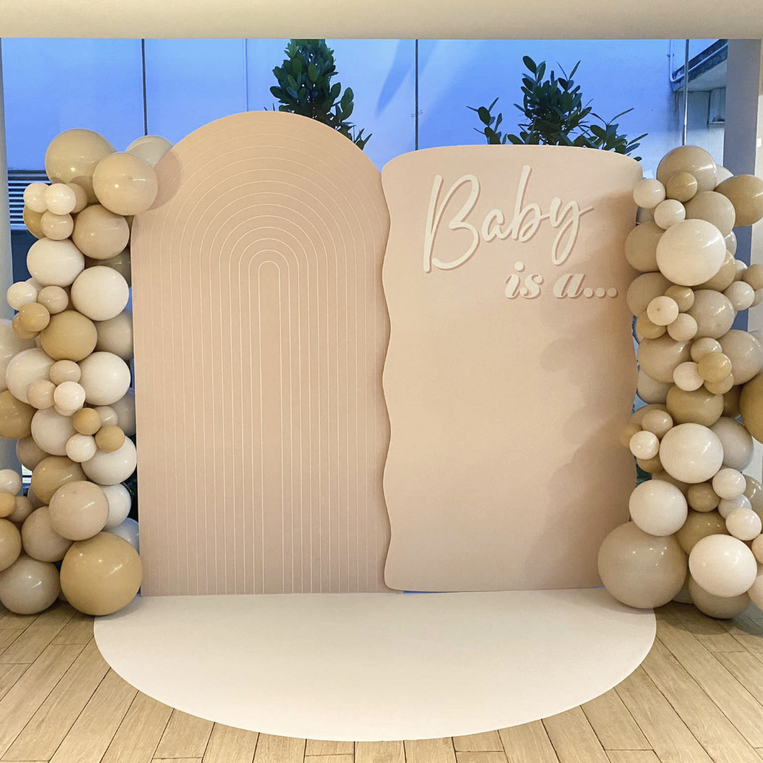 Customised Backdrop Setup, Foam Board Arch, Balloon Garland for Gender Reveal, Wedding