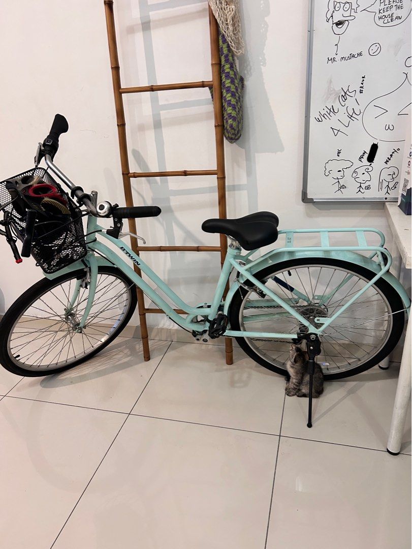 Decathlon Turquoise Low Frame City Bike Sports Equipment Bicycles Parts Bicycles on Carousell