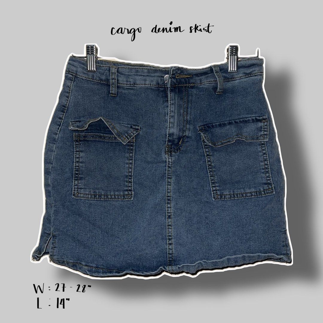 Denim Mini Skirt (Category: Skirts) located in Subic. Submitted by ri.declutter24 (Listing ID 1256705734, Image 1). Description: Never been used 💯 actual photos posted ☺️ • Meetup near DFA Manila ( will be available on first week of October only) •Lalamove/Grab : first week of Oct only • Delivery via JNT RFS: Not my style anymore..