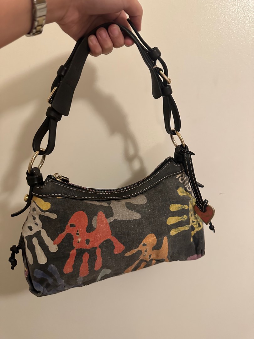 Dooney and bourke hand print rainbow shoulder/kili bag, Luxury, Bags