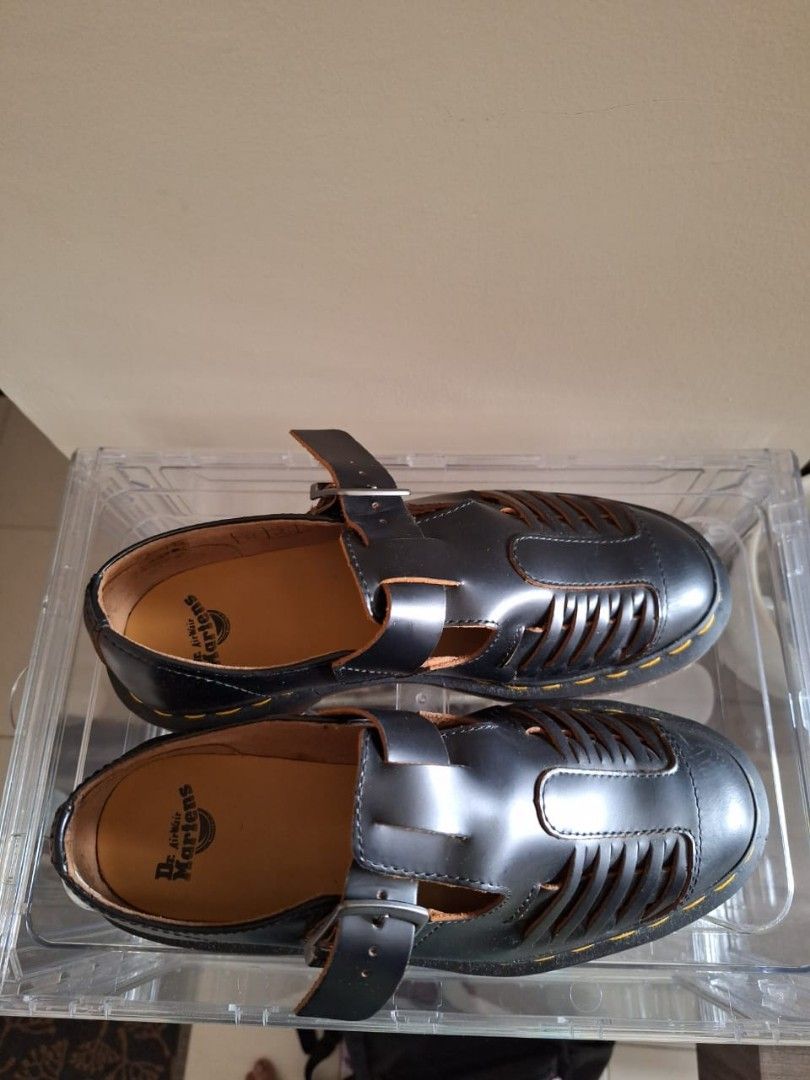 Dr Martens Mica Black Woven Fesyen Wanita Sepatu di Carousell