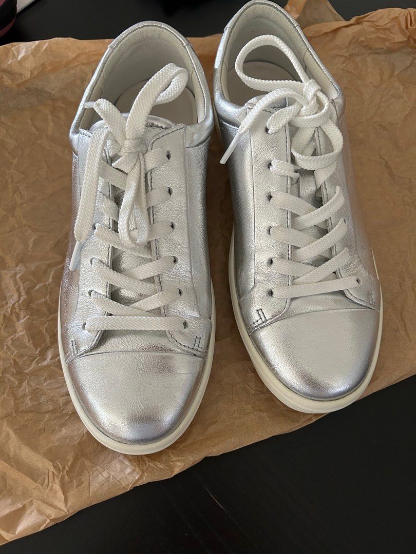 Ecco silver sneakers clearance