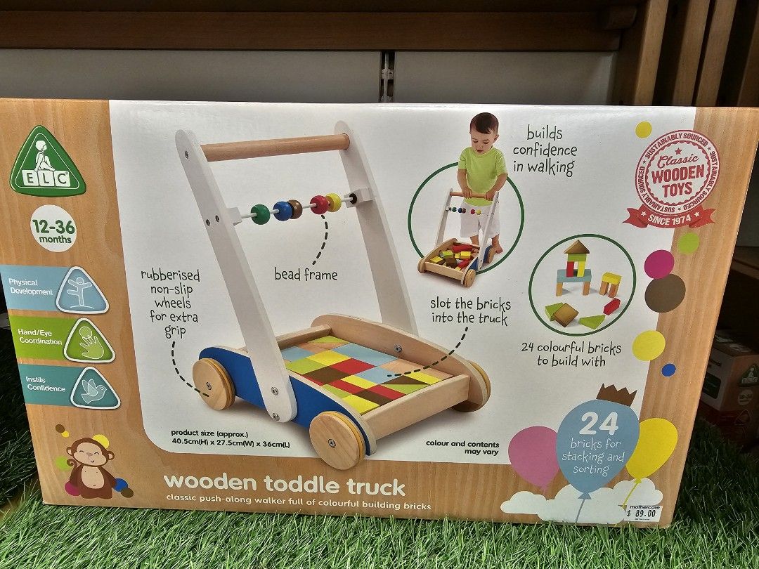 Wooden toddle truck store