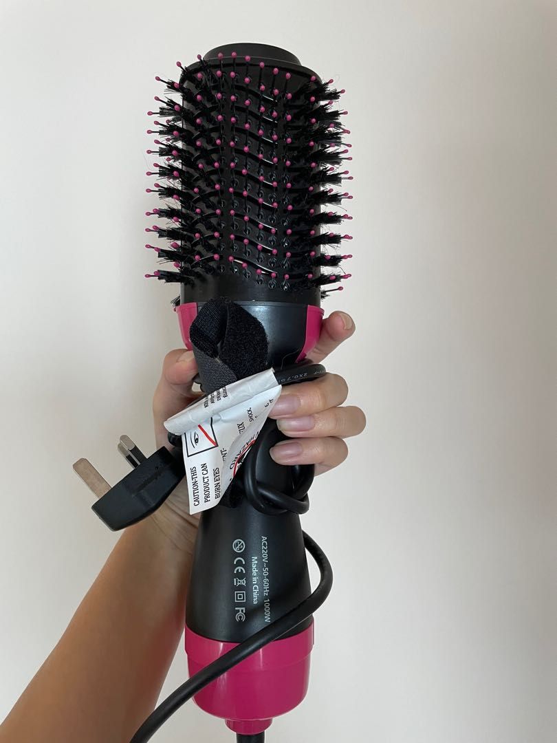 Electric hair shop brush straightener