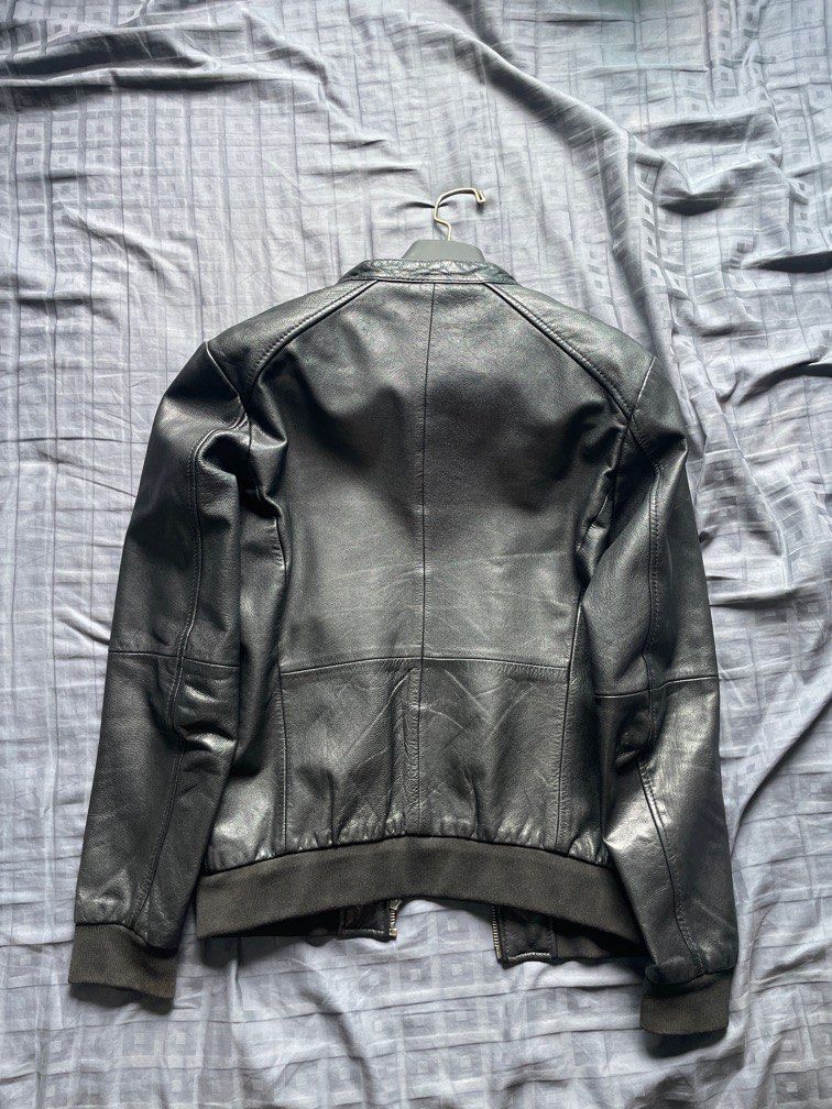 Esprit black leather jacket Men s Fashion Coats Jackets and