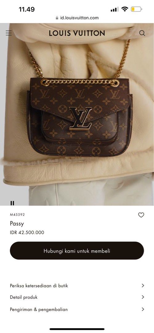 VGC Louis Vuitton passy mono chain bag 2021 Chip, Barang Mewah