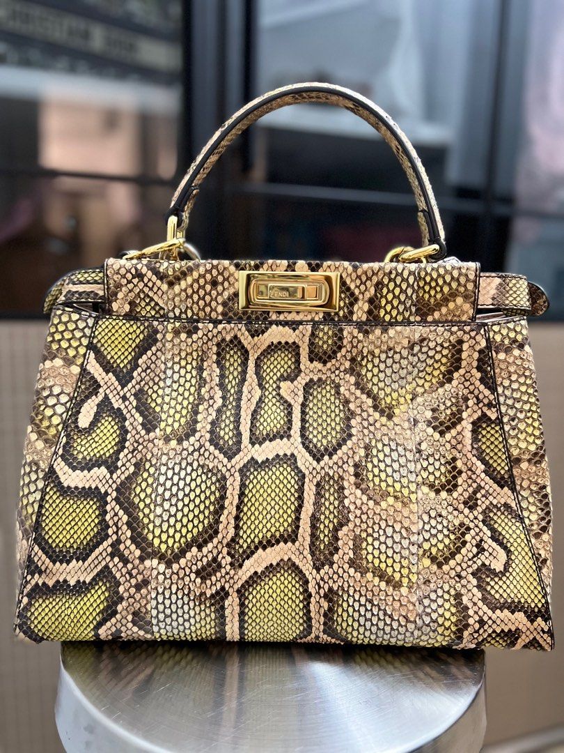 Fendi peekaboo python bag