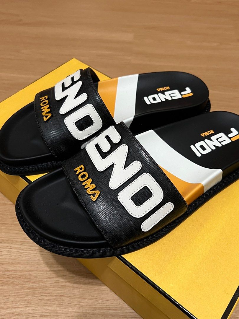 Fendi x Fila Sliders sandals Women s Fashion Footwear Flipflops