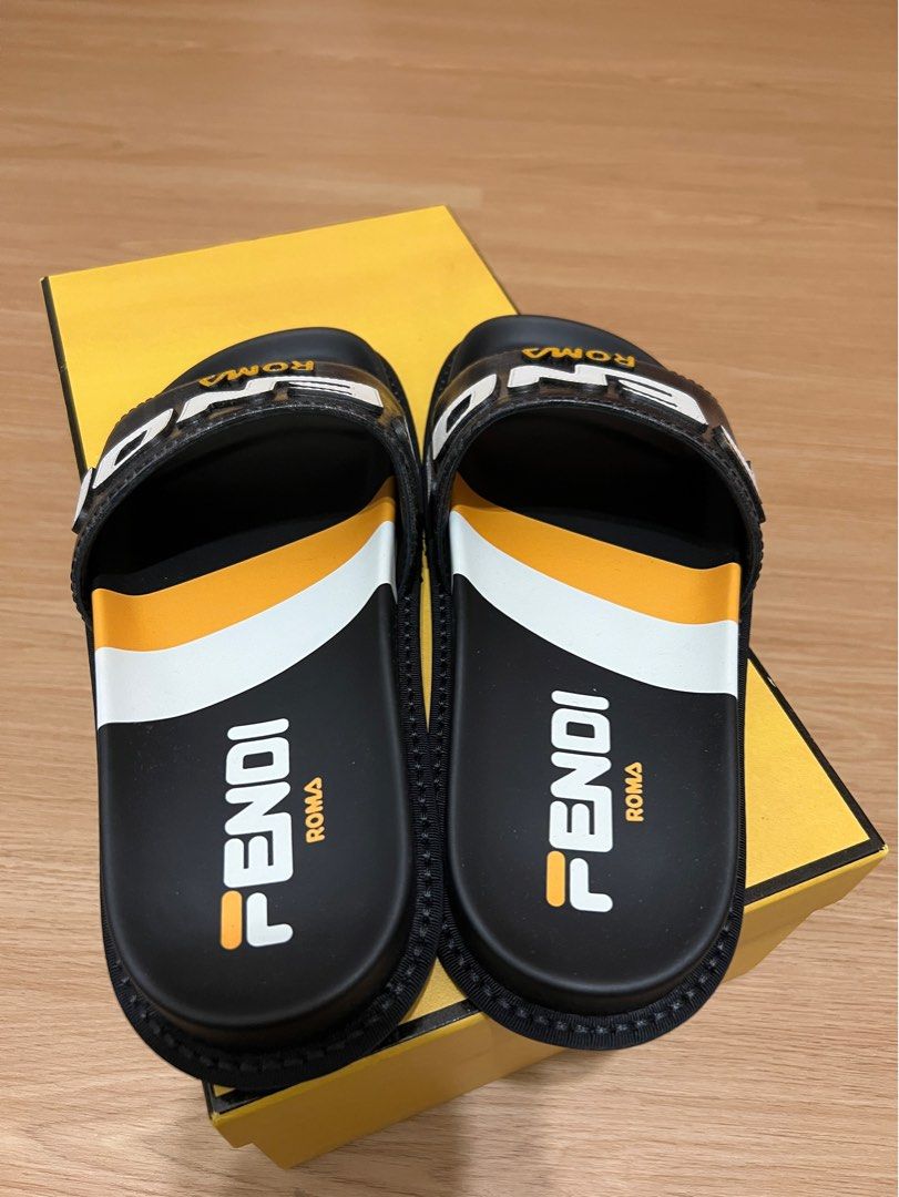 Fendi fila sandals hot sale