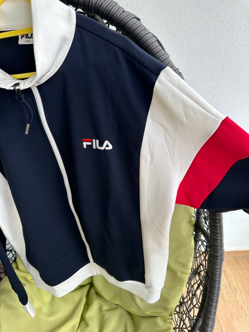 Fila Tricolour Red Blue White Jacket Sweater Men s Fashion Coats