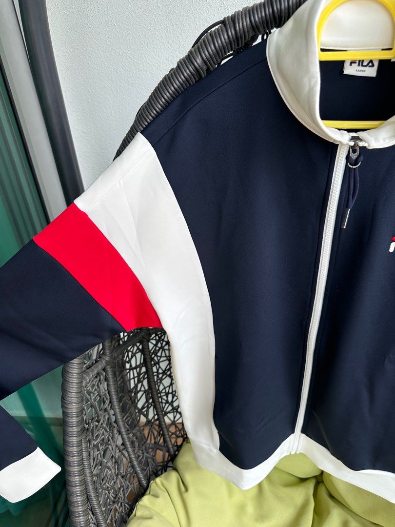 Fila Tricolour Red Blue White Jacket Sweater Men s Fashion Coats