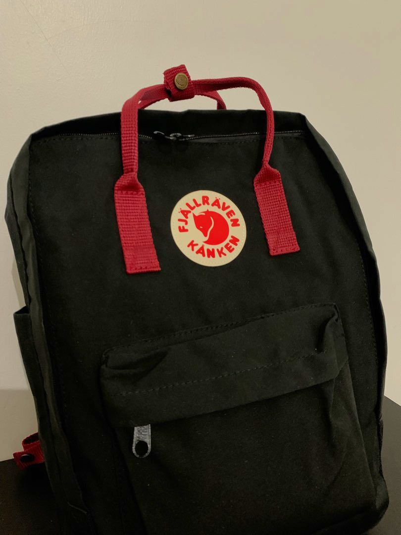HOT Bag Fjallraven Kanken Black And Red Black Red Kanken