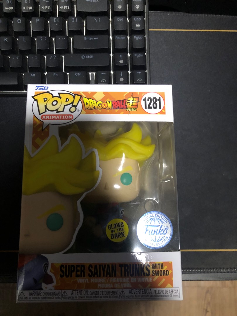 Funko Pop Dragon Ball Super Super Saiyan Trunks (GITD), Hobbies & Toys