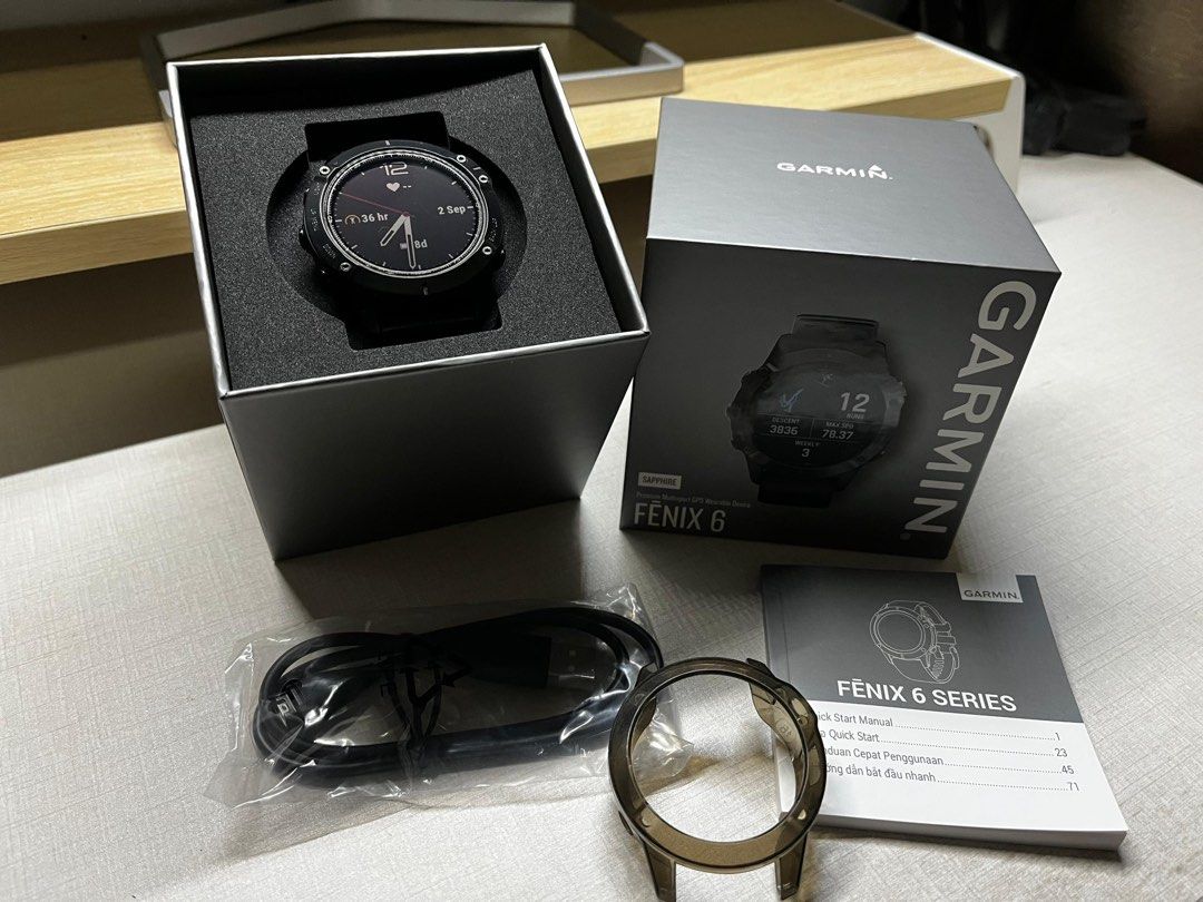 Garmin Fenix 6 Carbon Grey DLC Men s Fashion Watches