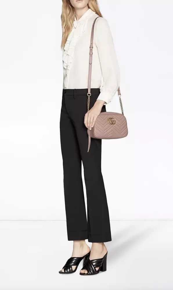 GG DUSTY PINK MARMONT SMALL MATELASS SHOULDER BAG S 837 x 3