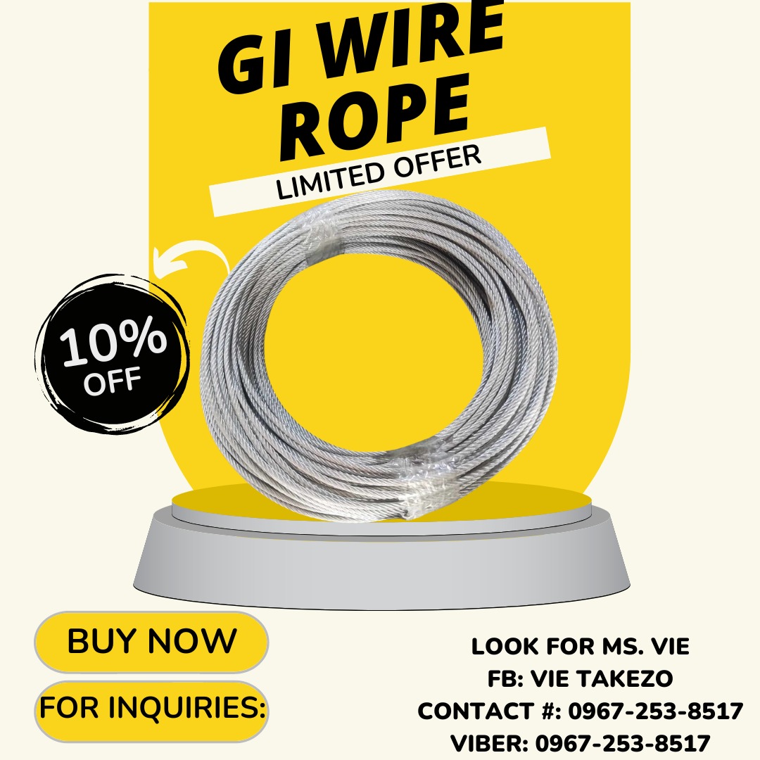 GI WIRE ROPE, Commercial & Industrial, Industrial Equipment on Carousell