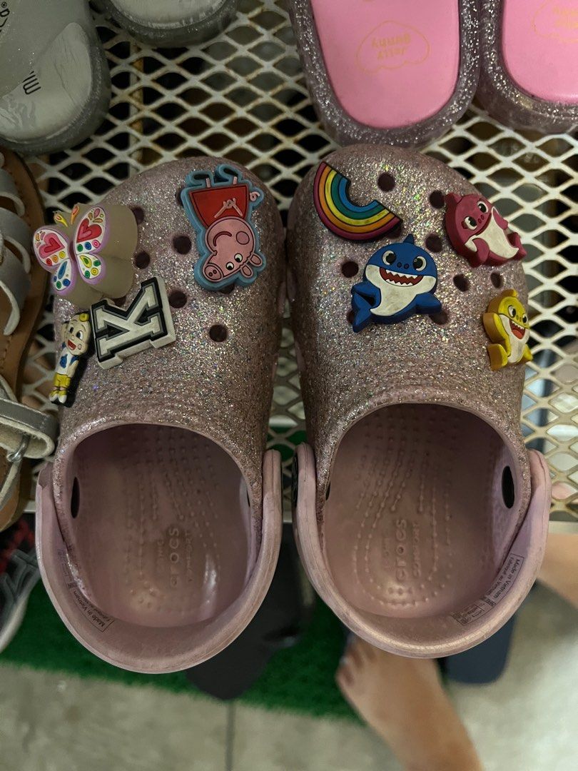 Glitter crocs best sale