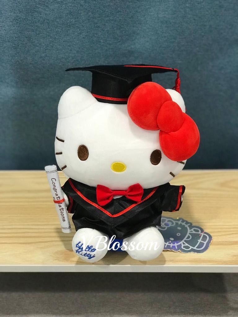 Graduation Hello Kitty Plush Toy modified by AUTHENTIC HELLO KITTY