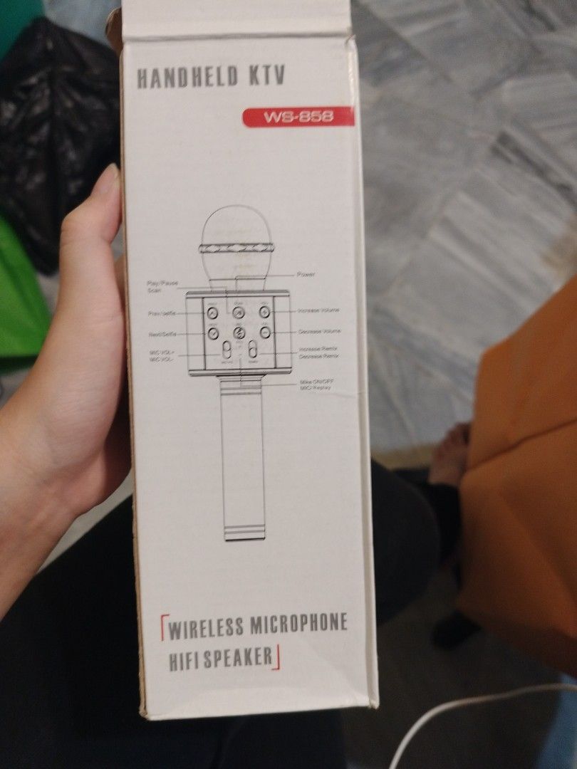 Handheld ktv wireless 2024 microphone hifi speaker