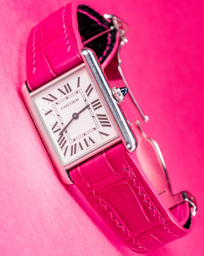 Cartier hotsell pink watch