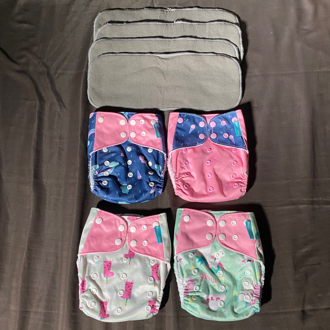 Happy Flute Adjustable Cloth Diapers Set - Eco-Friendly & Reusable
