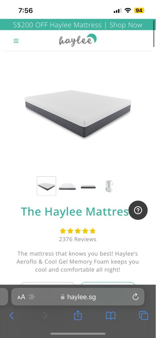 Haylee queen mattress, Furniture & Home Living, Furniture, Bed Frames