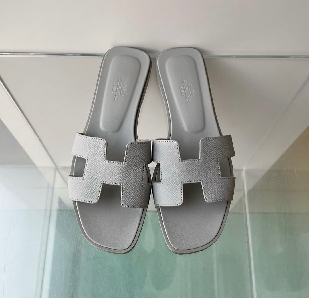 Hermes Ostrich H Sandals, Luxury, Apparel on Carousell