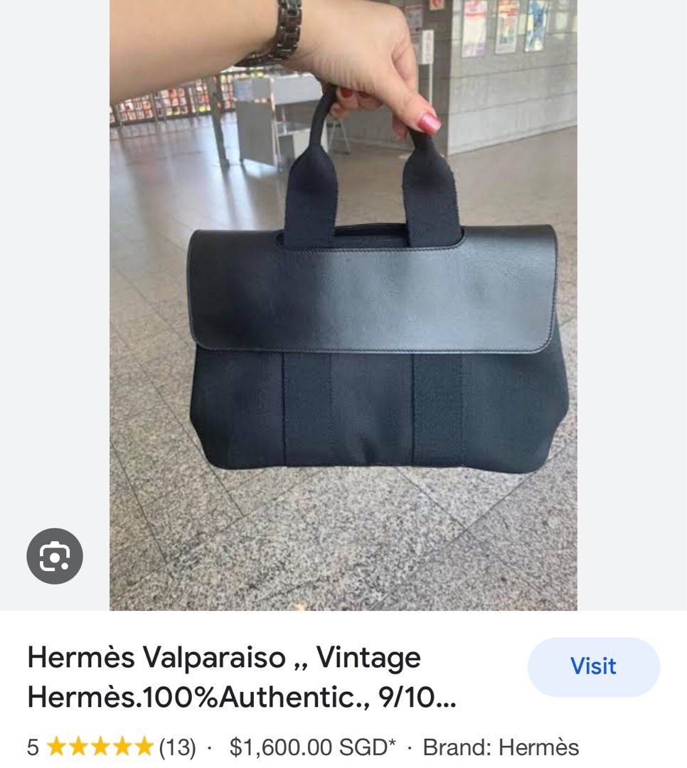 Authentic Hermes Valparaiso GM with flaws, Luxury, Bags & Wallets