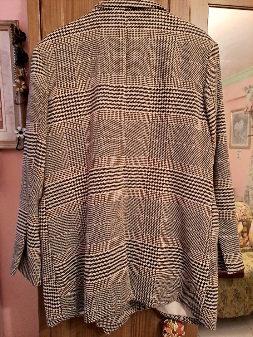 Checked sales blazer h&m