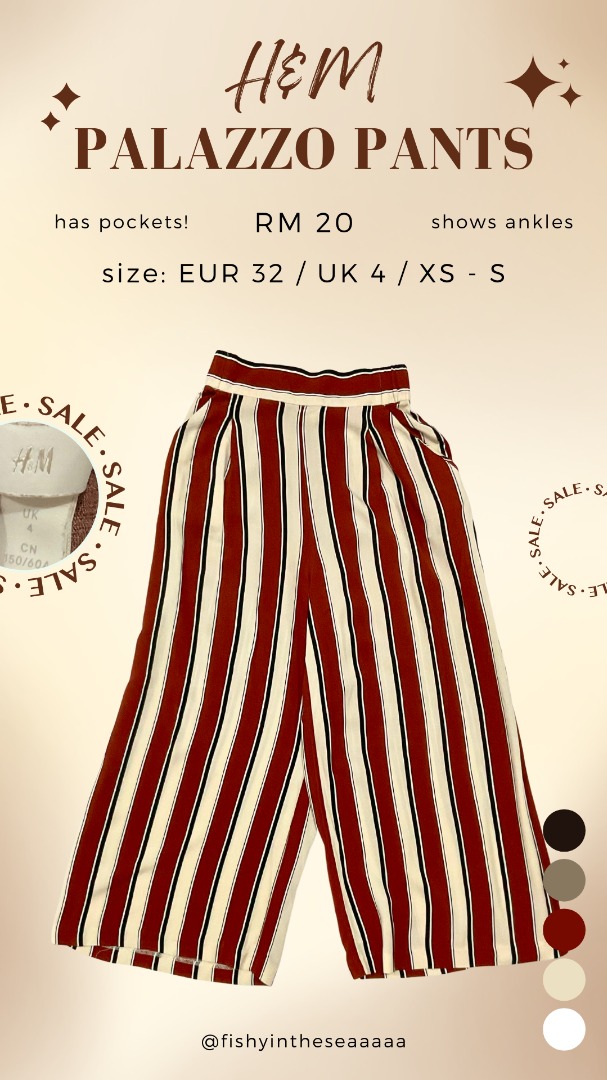 H and m red pants cheap