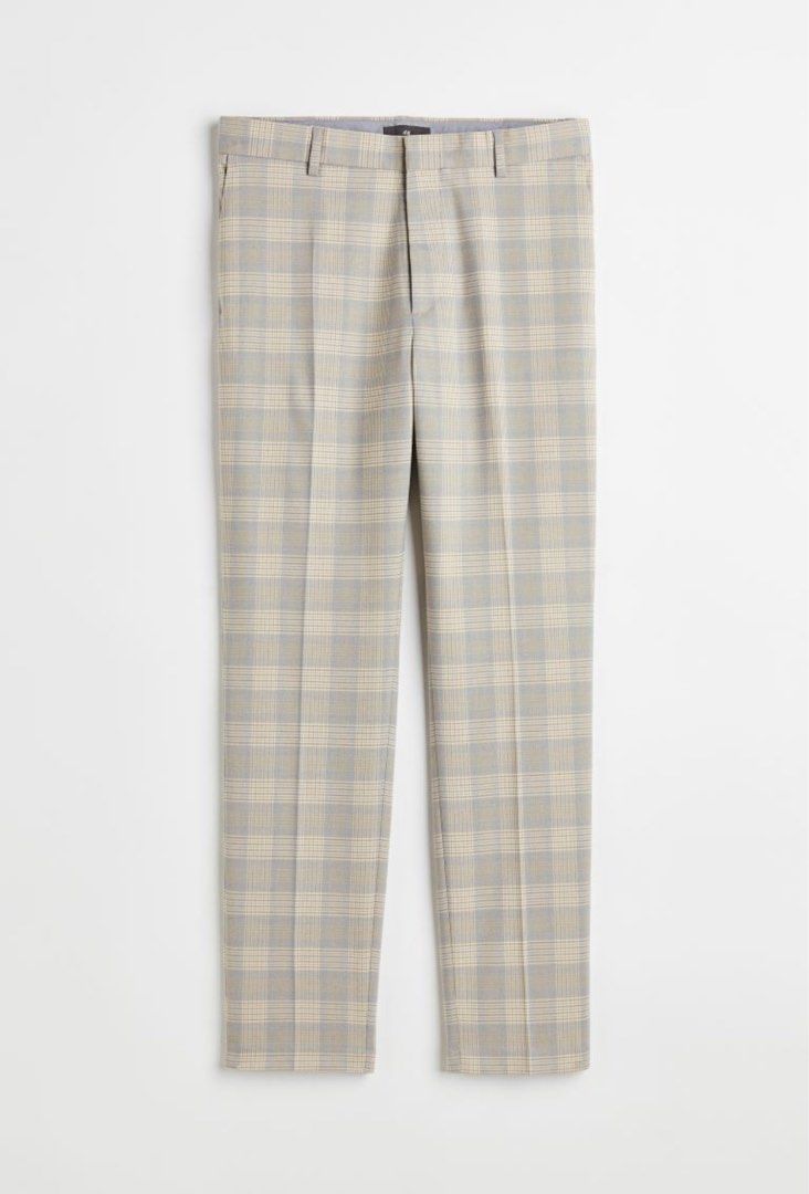 h&m plaid pants, Men's Fashion, Bottoms, Chinos on Carousell
