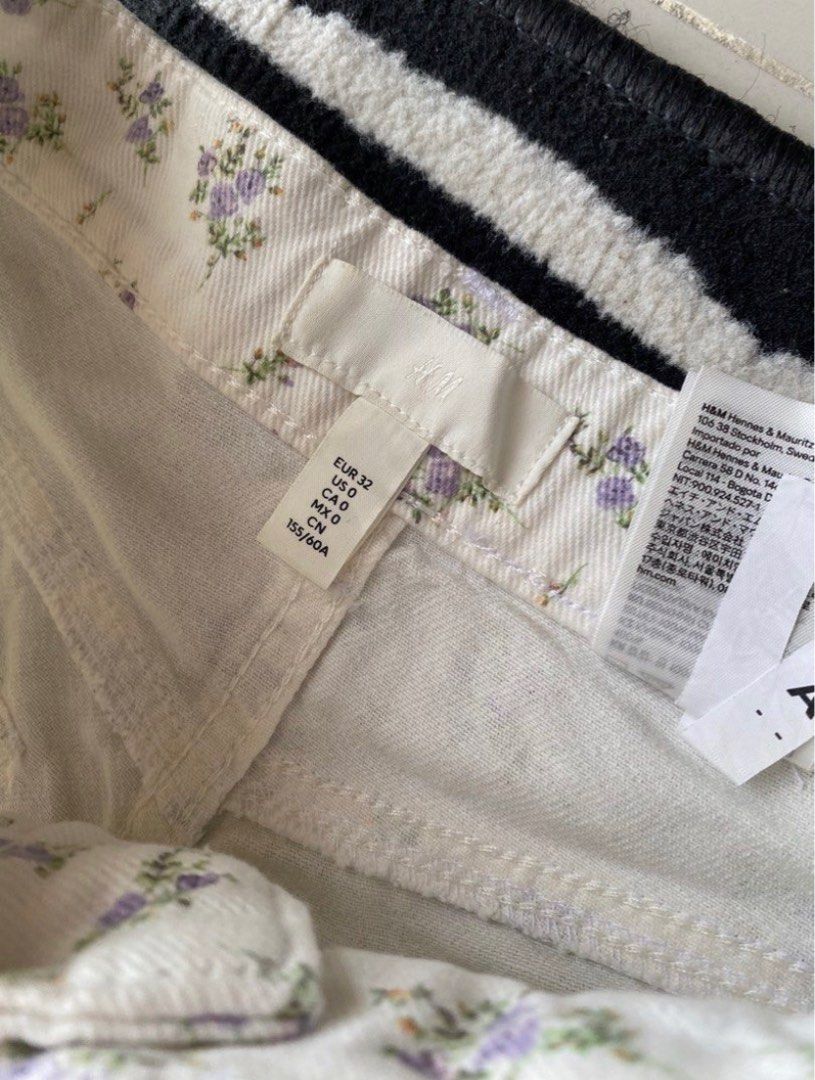 H and discount m floral trousers