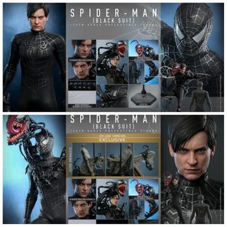 Hot Toys MMS727 MMS728 Spiderman Black Suit