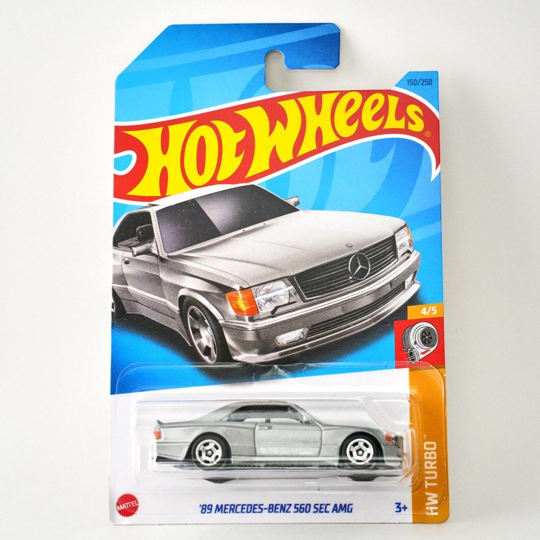 絕版！Hot Wheels 風火輪Mercedes-Benz 560 SEC AMG 賓士老車模型車銀